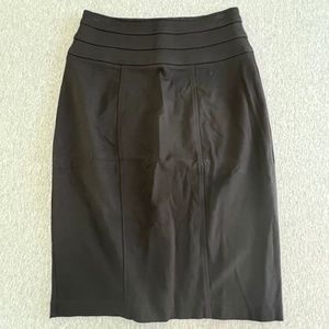 Cabi Black Ponte Knit Stretch Pencil Skirt Style #205 | Size 10